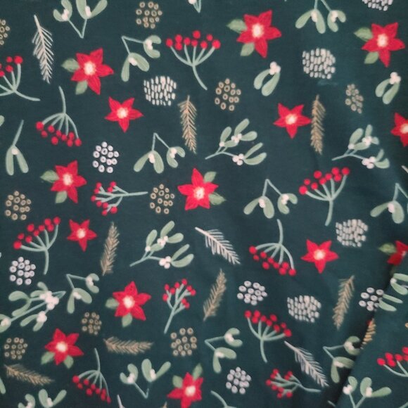 WOMAN WITHIN CHRISTMAS HOLIDAY -SCOOP NECK LONG SLEEVE TEE DESIGN -GREEN- SZ 1X - Picture 4 of 11